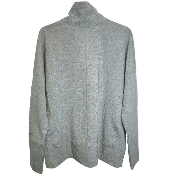 Marmot Baillie Turtleneck Top Womens XL Heather Gray Asymmetrical Snap Neck NEW - Picture 8 of 16